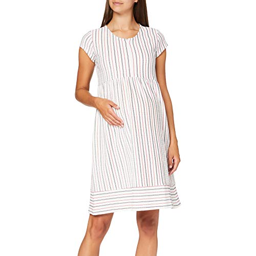 ESPRIT Maternity Damen Dress Nursing Sl Jacquard Kleid, Mehrfarbig (Off White 110), 42 (Herstellergröße: XL) von ESPRIT Maternity