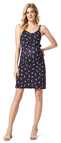 ESPRIT Maternity Damen Dress Nursing sl AOP Kleid, Blau (Night Blue 486), 42 (Herstellergröße: XL) von ESPRIT Maternity