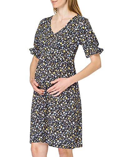 ESPRIT Maternity Damen Dress Nursing ss AOP Kleid, Night Sky Blue-485, XL von ESPRIT Maternity