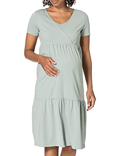 ESPRIT Maternity Damen Dress nursing ss Kleid, Grey Moss-027, 40 (Herstellergröße: L) von ESPRIT Maternity