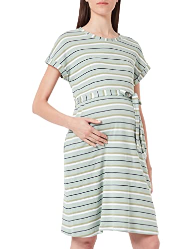 ESPRIT Maternity Damen Dress Short Sleeve Stripe Kleid, Frosty Green - 311, 38 EU von ESPRIT Maternity