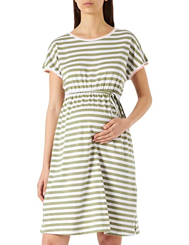 ESPRIT Maternity Damen Dress Short Sleeve Stripe Kleid, Real Olive - 307, 38 EU von ESPRIT Maternity