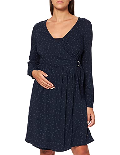 ESPRIT Maternity Damen Dress WVN Nursing ls AOP Kleid, Blau (Night Blue 486), (Herstellergröße: 36) von ESPRIT Maternity