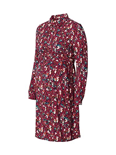 ESPRIT Maternity Damen Dress Woven Nursing Long Sleeve Allover Print Kleid, Dark Red - 611, 40 EU von ESPRIT Maternity