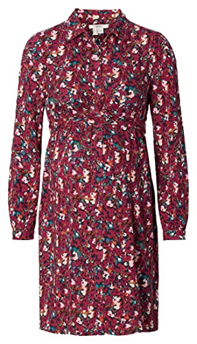 ESPRIT Maternity Damen Dress Woven Nursing Long Sleeve Allover Print Kleid, Dark Red - 611, 38 EU von ESPRIT Maternity