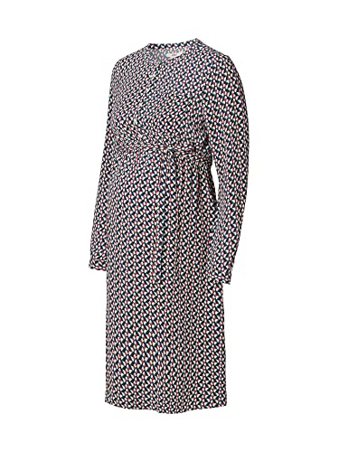 ESPRIT Maternity Damen Dress Woven Nursing Long Sleeve All-over Print Kleid, Dark Red - 611, 42 EU von ESPRIT Maternity