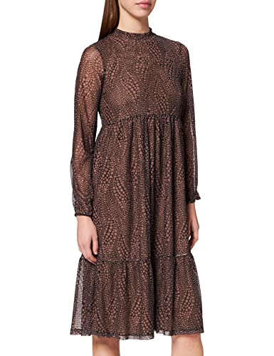 ESPRIT Maternity Damen Dress ls AOP Kleid, Brown-210, XXL von ESPRIT Maternity