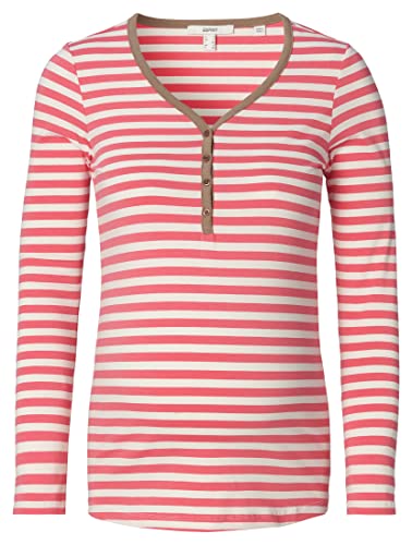 ESPRIT Maternity Damen Nursing Long Sleeve Stripe T-Shirt, Blush-665, XXL von ESPRIT Maternity