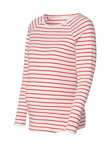 ESPRIT Maternity Damen Nursing Long Sleeve Stripe T-Shirt, Mission Red-619, Large von ESPRIT Maternity
