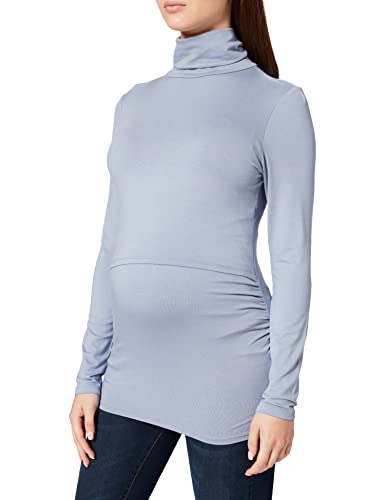 ESPRIT Maternity Damen Nursing Rollneck ls T-Shirt, Grey Blue-423, L von ESPRIT Maternity