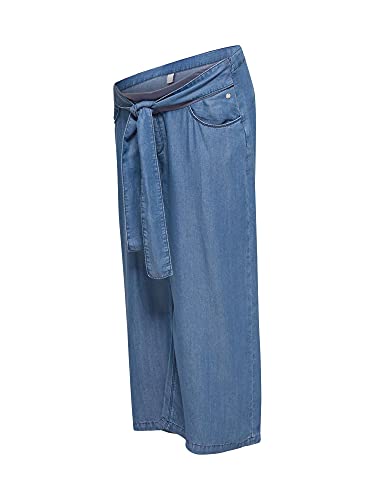 ESPRIT Maternity Damen Pants UTB Culotte Umstandshose, Blau (Medium Wash 960), (Herstellergröße: 36) von ESPRIT Maternity