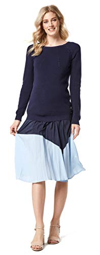 ESPRIT Maternity Damen Skirt WVN UTB Umstandsrock, Mehrfarbig (Night Blue 486), 42 von ESPRIT Maternity