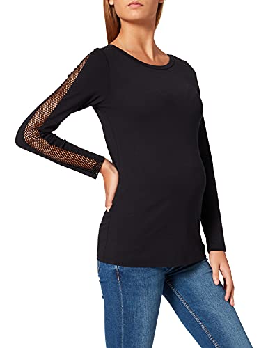 ESPRIT Maternity Damen T-Shirt ls Umstandslangarmshirt, Schwarz (Black 001), 34 (Herstellergröße: XS) von ESPRIT Maternity