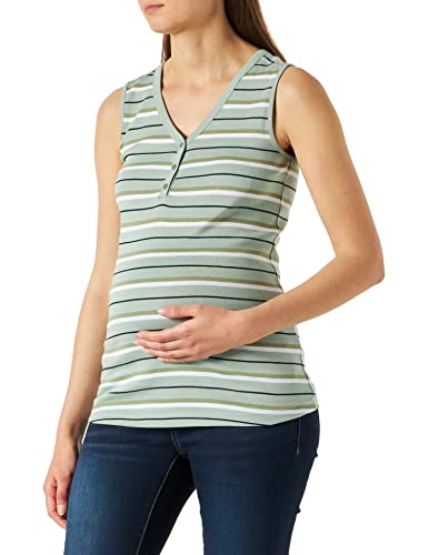 ESPRIT Maternity Damen T-shirt Nursing Sleeveless Stripe T Shirt, Frosty Green - 311, 36 EU von ESPRIT Maternity