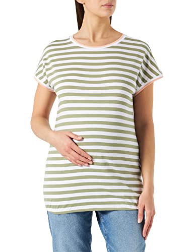 ESPRIT Maternity Damen T-shirt met korte mouwen gestreept T Shirt, Real Olive - 307, 38 EU von ESPRIT Maternity