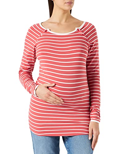 ESPRIT Maternity Damen T-shirt met lange mouwen gestreept T Shirt, Red - 630, 42 EU von ESPRIT Maternity