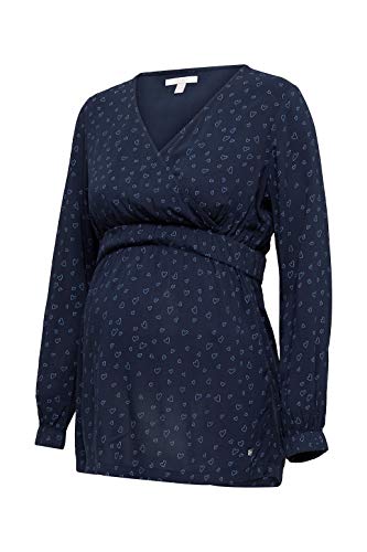 ESPRIT Maternity Damen ls aop Umstandsblouse, Blau (Night Blue 486), (Herstellergröße: 38) von ESPRIT Maternity