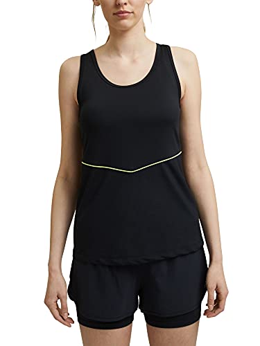 ESPRIT Damen 051EI1K301 Tennis-Shirt, 001/BLACK, S von ESPRIT Sports