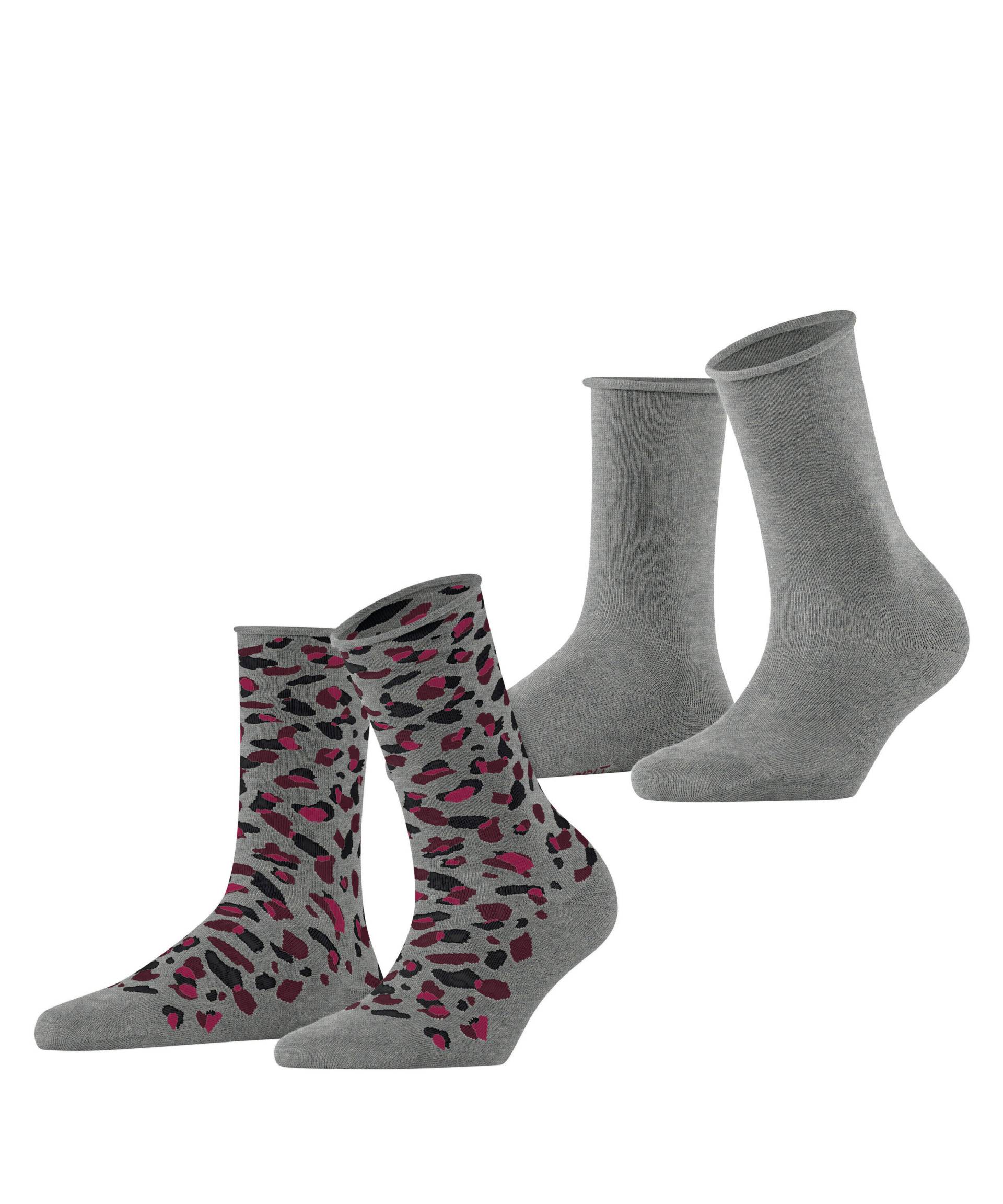 ESPRIT socks & tights - Esprit Art Pattern 2-Pack Damen light grey - Gr. - 40.5 von ESPRIT socks & tights