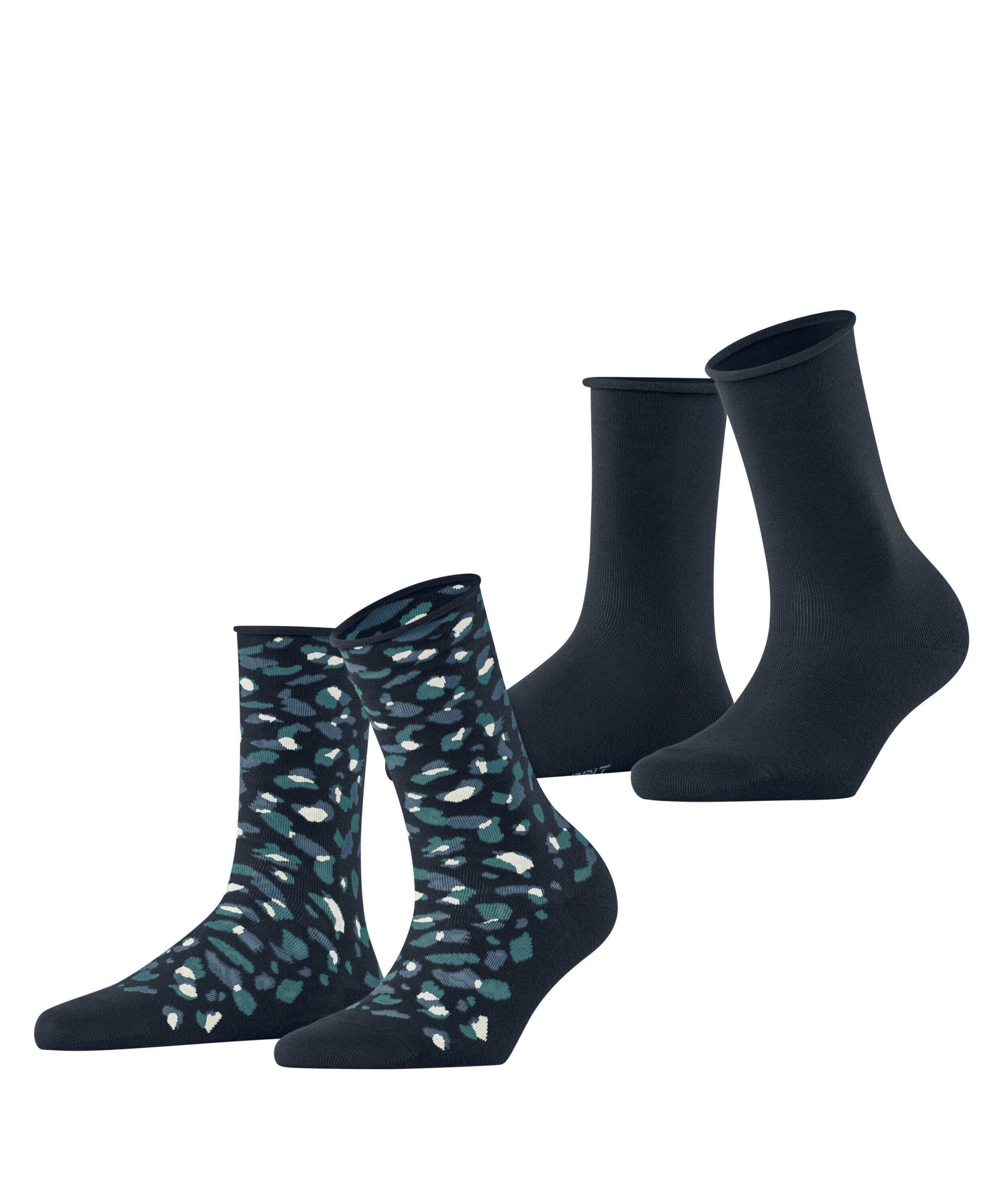 ESPRIT socks & tights - Esprit Art Pattern 2-Pack Damen marine - Gr. - 36.5 von ESPRIT socks & tights