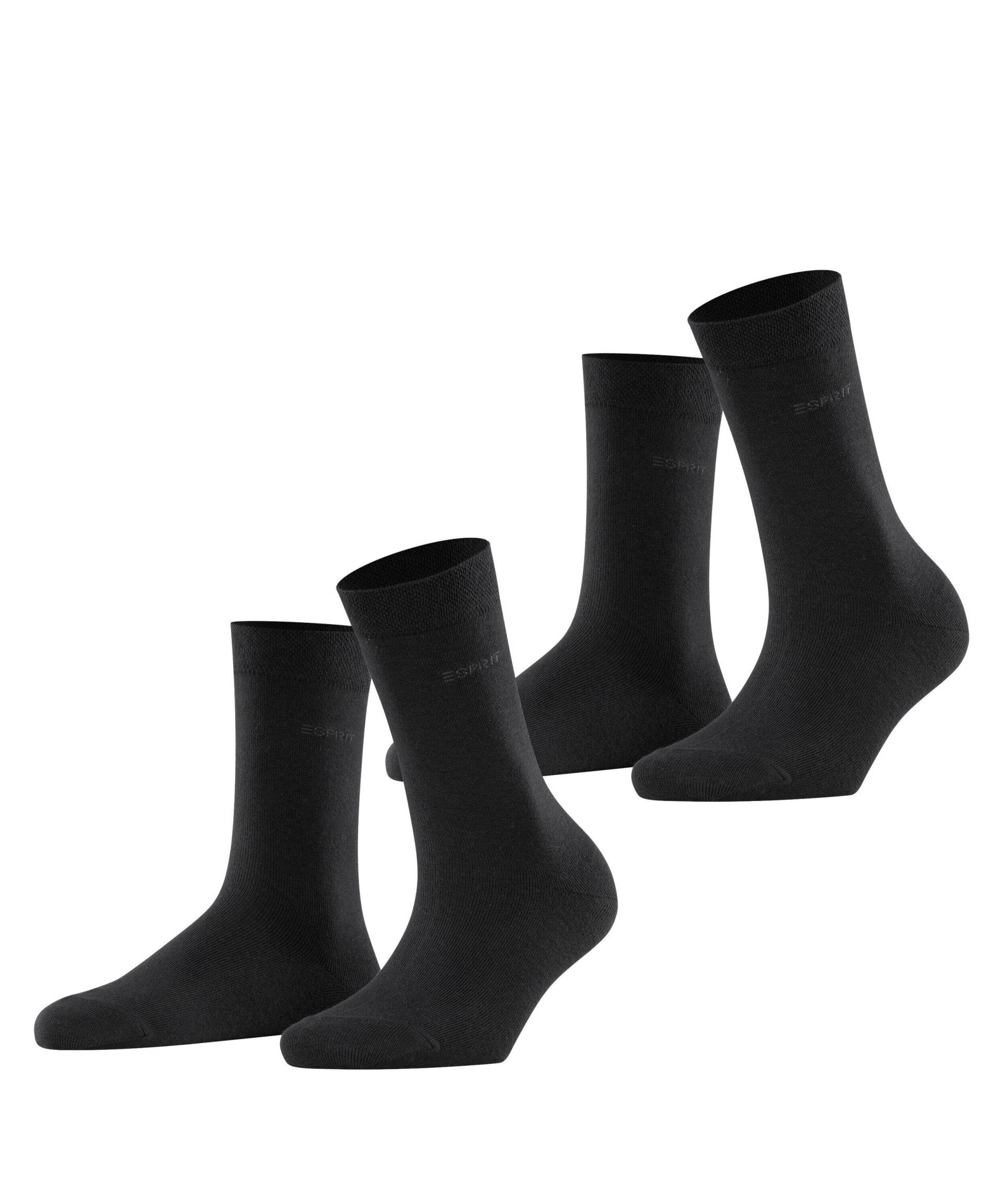 ESPRIT socks & tights - Esprit Basic Easy 2-Pack Damen black - Gr. - 36.5 von ESPRIT socks & tights