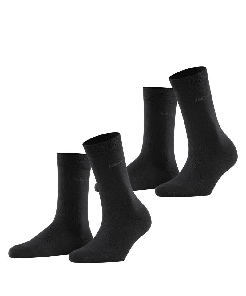 ESPRIT socks & tights - Esprit Basic Easy 2-Pack Damen black - Gr. - 40.5 von ESPRIT socks & tights