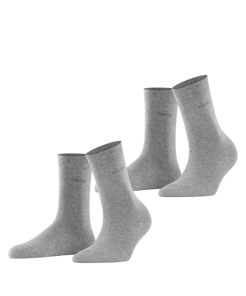 ESPRIT socks & tights - Esprit Basic Easy 2-Pack Damen light greymel. - Gr. - 36.5 von ESPRIT socks & tights