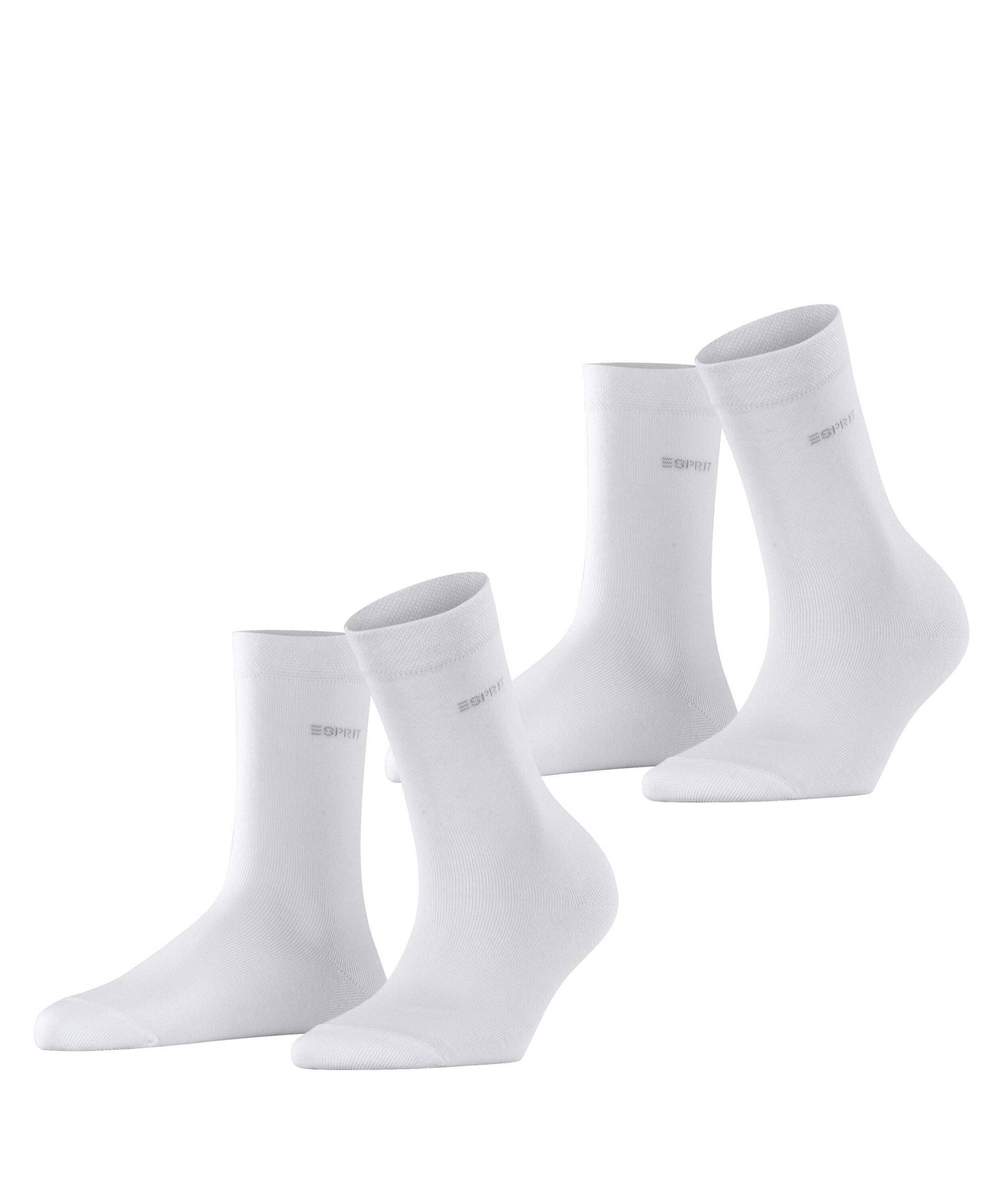 ESPRIT socks & tights - Esprit Basic Easy 2-Pack Damen white - Gr. - 36.5 von ESPRIT socks & tights
