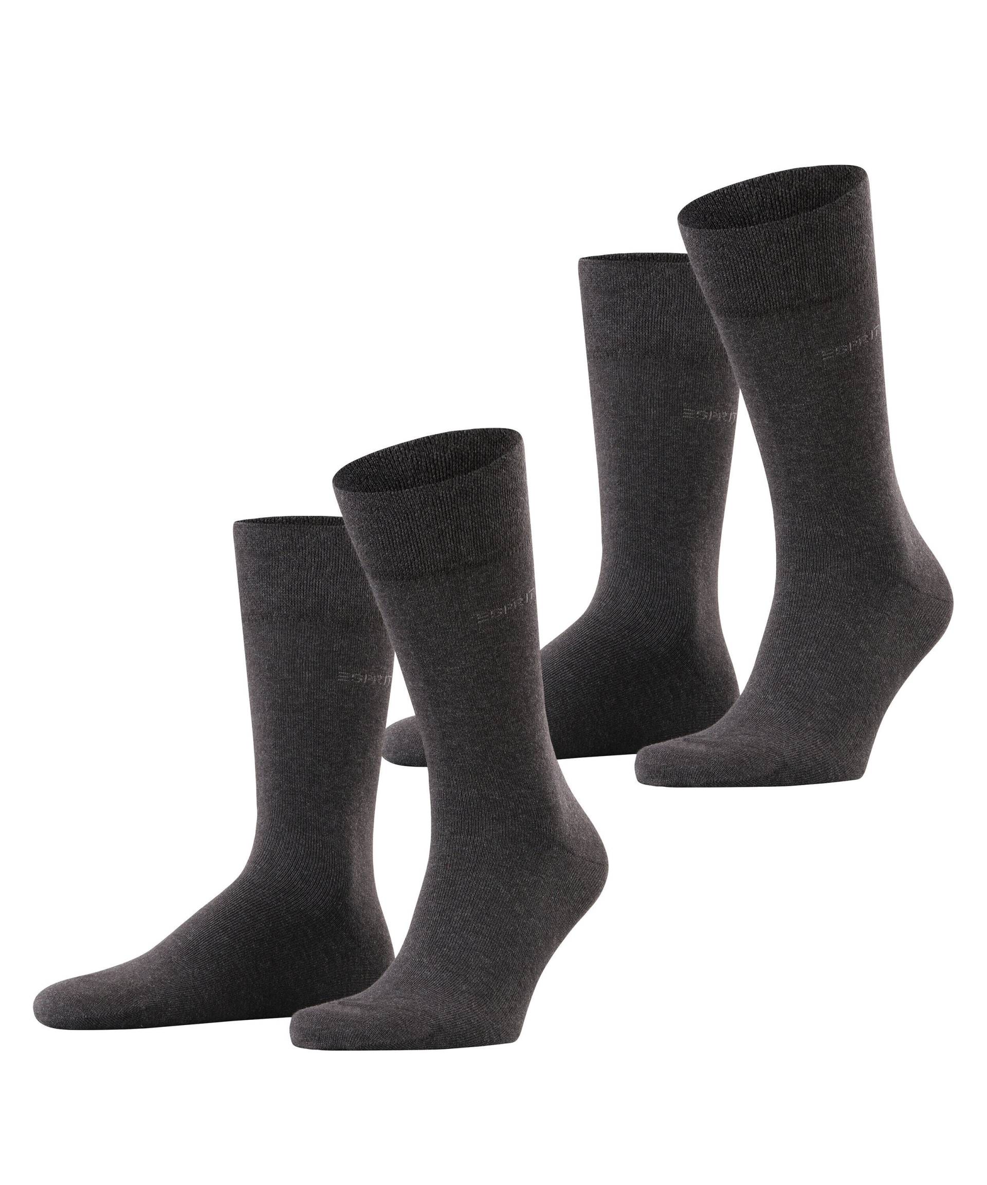 ESPRIT socks & tights - Esprit Basic Easy 2-Pack Herren anthra.mel - Gr. - 44.5 von ESPRIT socks & tights