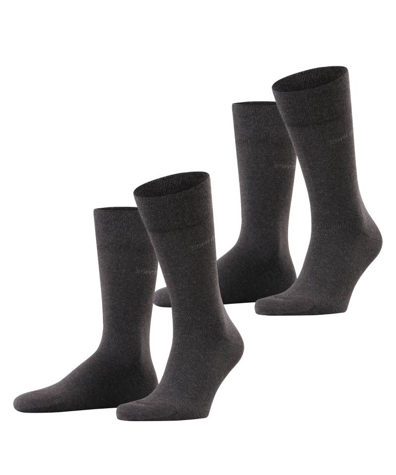 ESPRIT socks & tights - Esprit Basic Easy 2-Pack Herren anthra.mel - Gr. - 44.5 von ESPRIT socks & tights