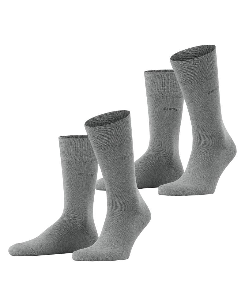 ESPRIT socks & tights - Esprit Basic Easy 2-Pack Herren light greymel. - Gr. - 44.5 von ESPRIT socks & tights