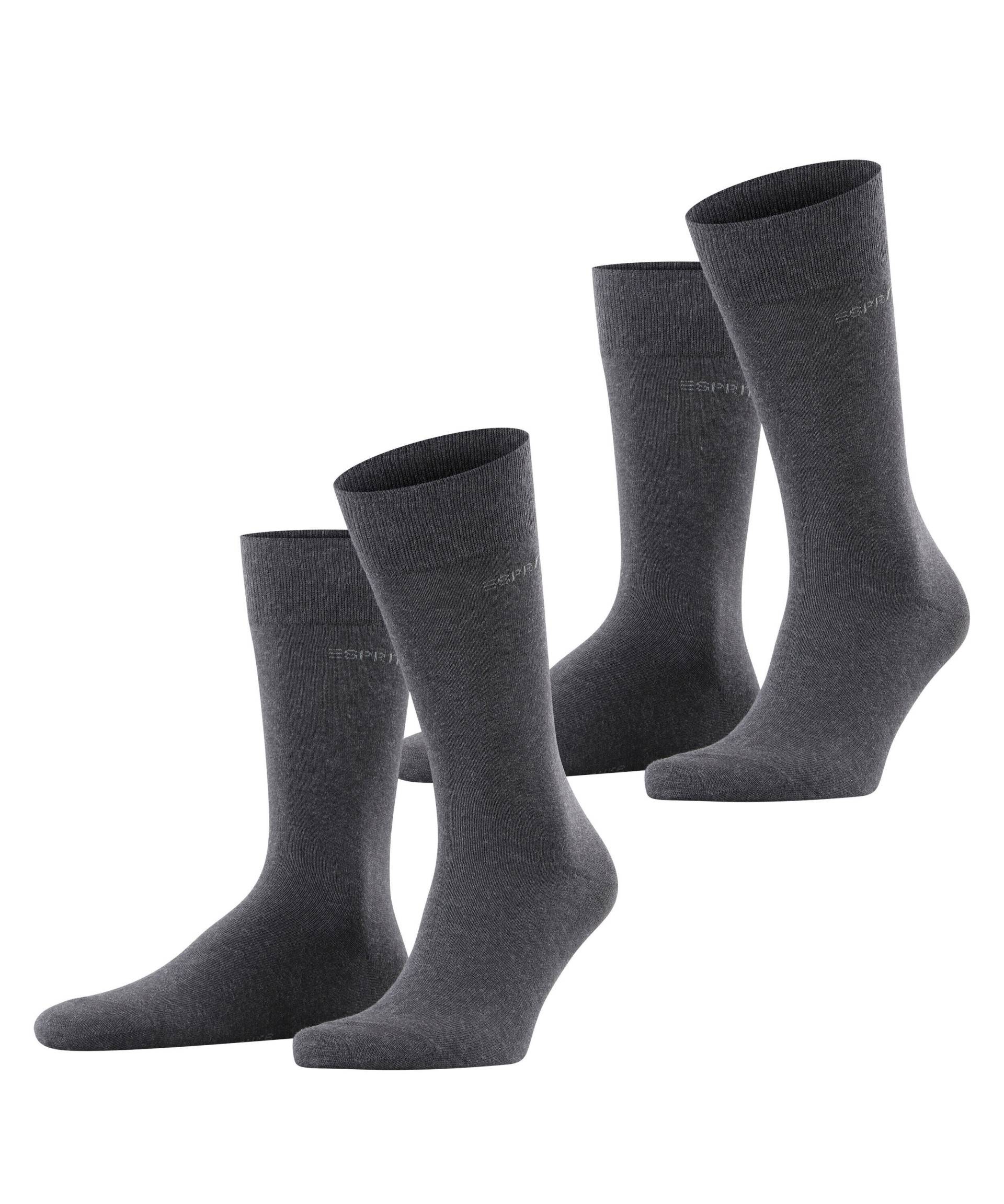 ESPRIT socks & tights - Esprit Basic Uni 2-Pack Herren anthra.mel - Gr. - 48.5 von ESPRIT socks & tights