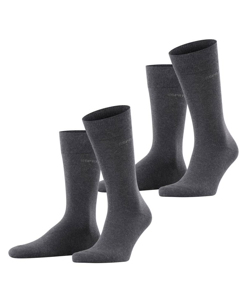 ESPRIT socks & tights - Esprit Basic Uni 2-Pack Herren anthra.mel - Gr. - 48.5 von ESPRIT socks & tights