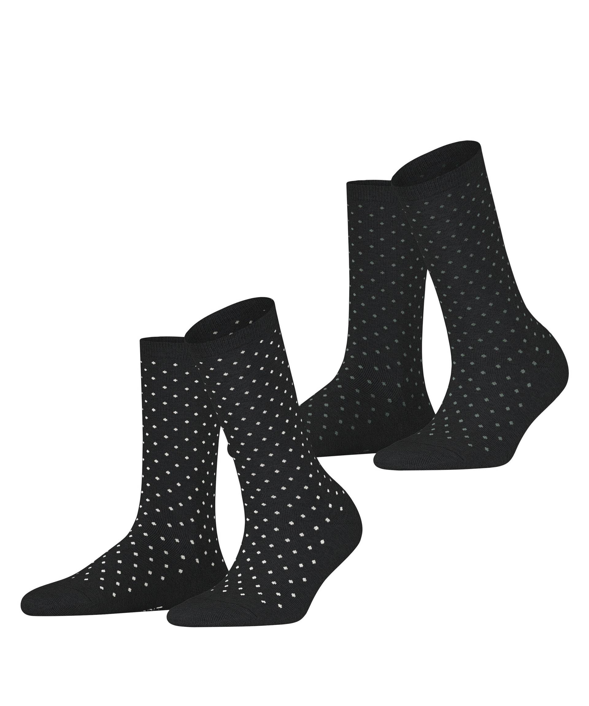 ESPRIT socks & tights - Esprit Fine Dot 2-Pack Damen black - Gr. - 36.5 von ESPRIT socks & tights