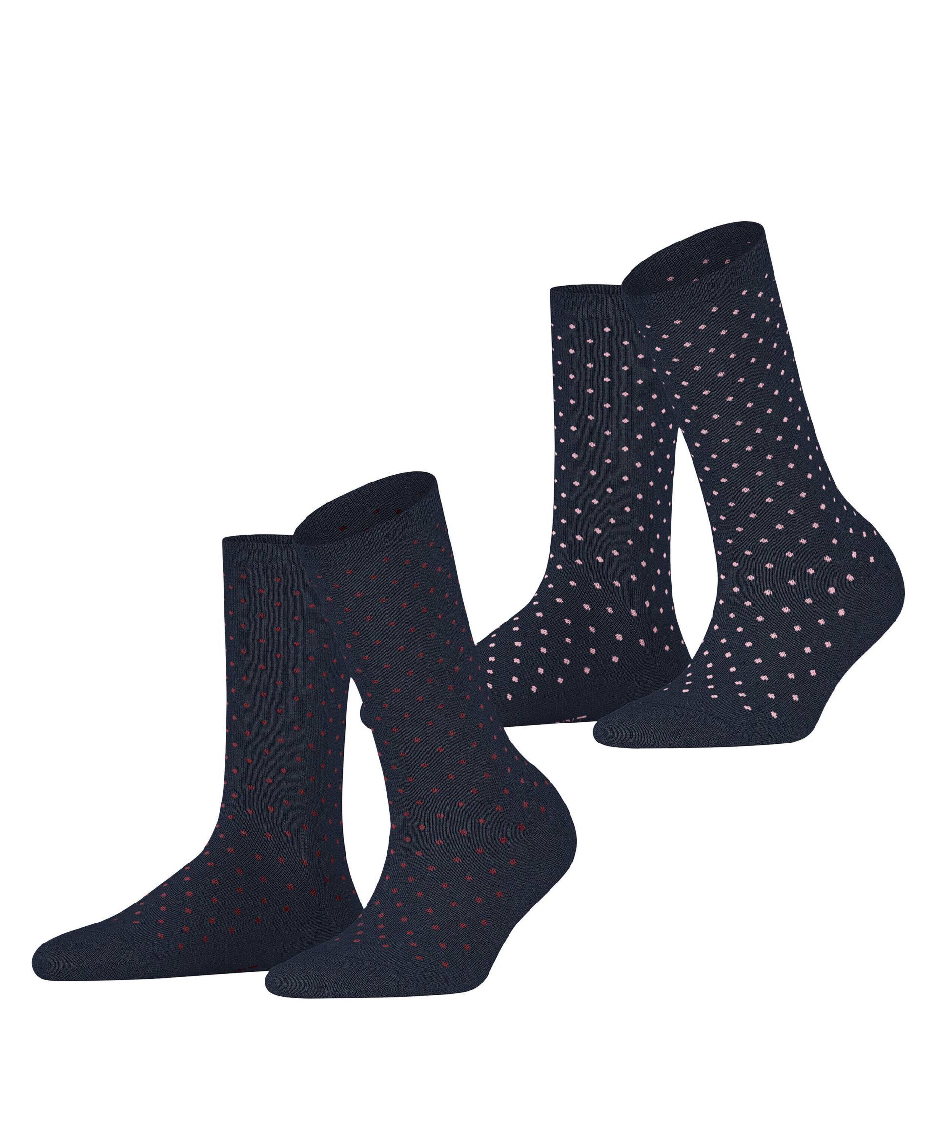 ESPRIT socks & tights - Esprit Fine Dot 2-Pack Damen marine - Gr. - 36.5 von ESPRIT socks & tights