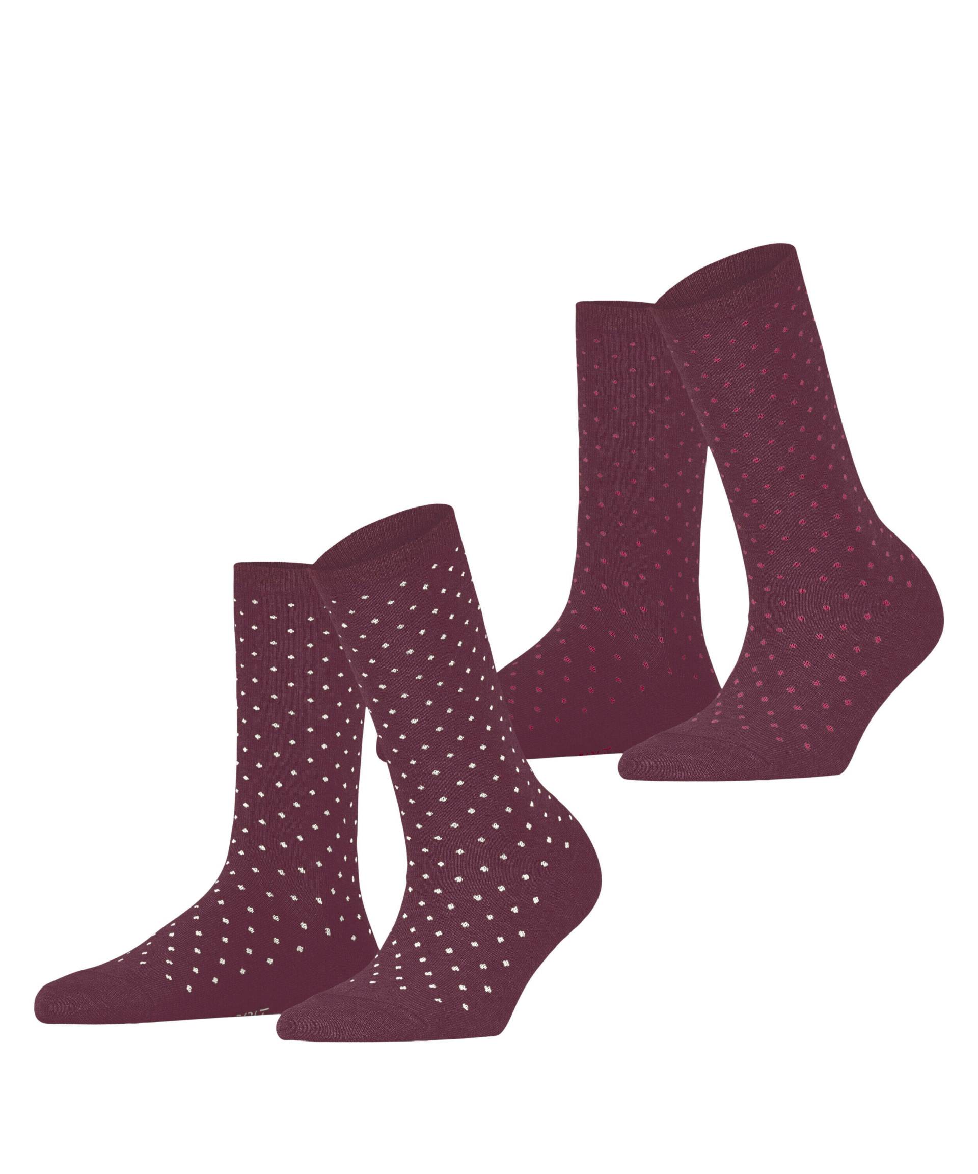 ESPRIT socks & tights - Esprit Fine Dot 2-Pack Damen shadow red - Gr. - 40.5 von ESPRIT socks & tights