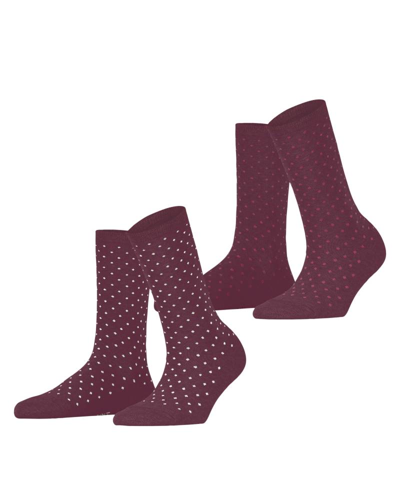 ESPRIT socks & tights - Esprit Fine Dot 2-Pack Damen shadow red - Gr. - 40.5 von ESPRIT socks & tights