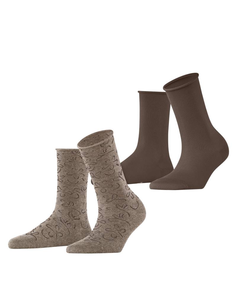 ESPRIT socks & tights - Esprit Flower Lines 2-Pack Damen sortiment - Gr. - 36.5 von ESPRIT socks & tights