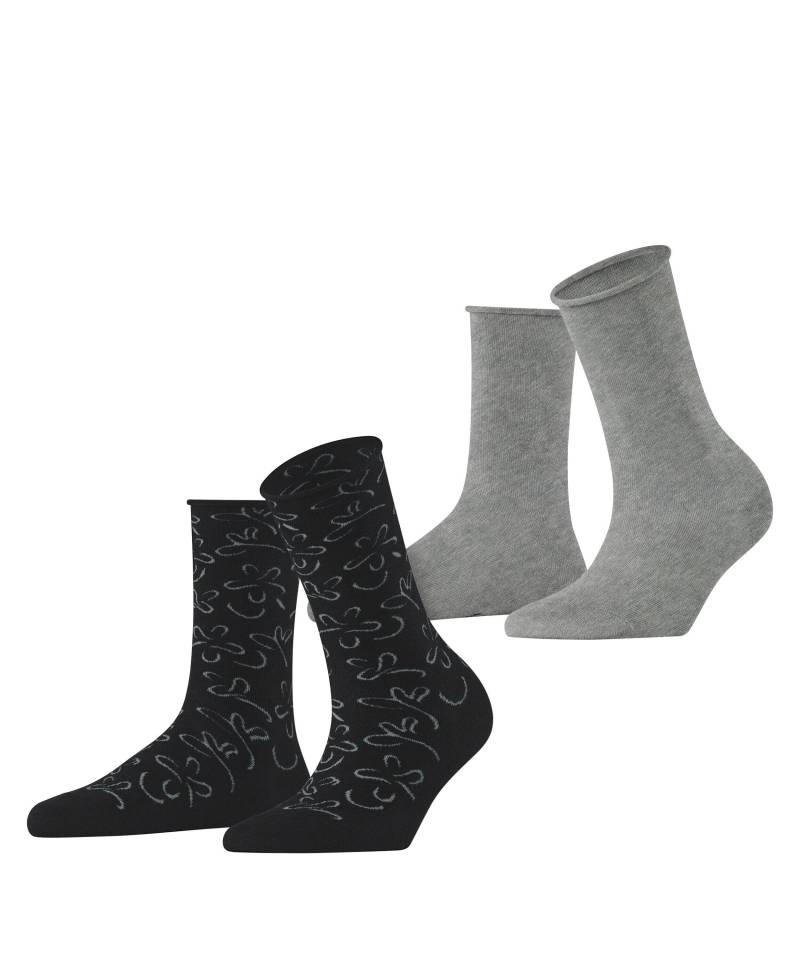 ESPRIT socks & tights - Esprit Flower Lines 2-Pack Damen sortiment - Gr. - 36.5 von ESPRIT socks & tights