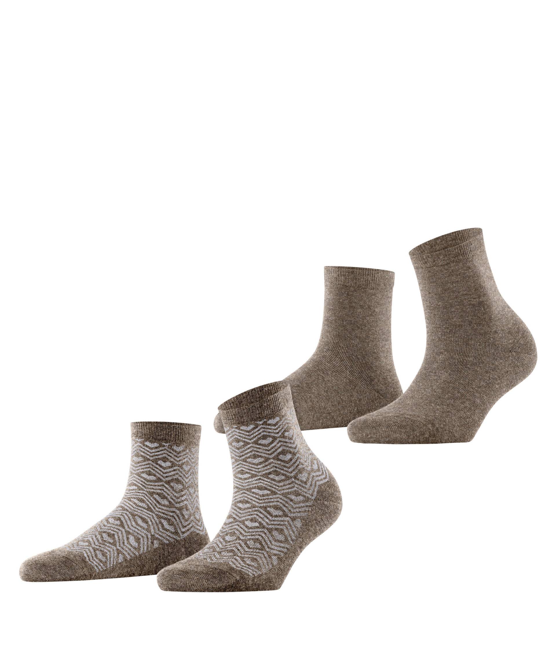 ESPRIT socks & tights - Esprit Heart Pattern 2-Pack Damen sortiment - Gr. - 36.5 von ESPRIT socks & tights