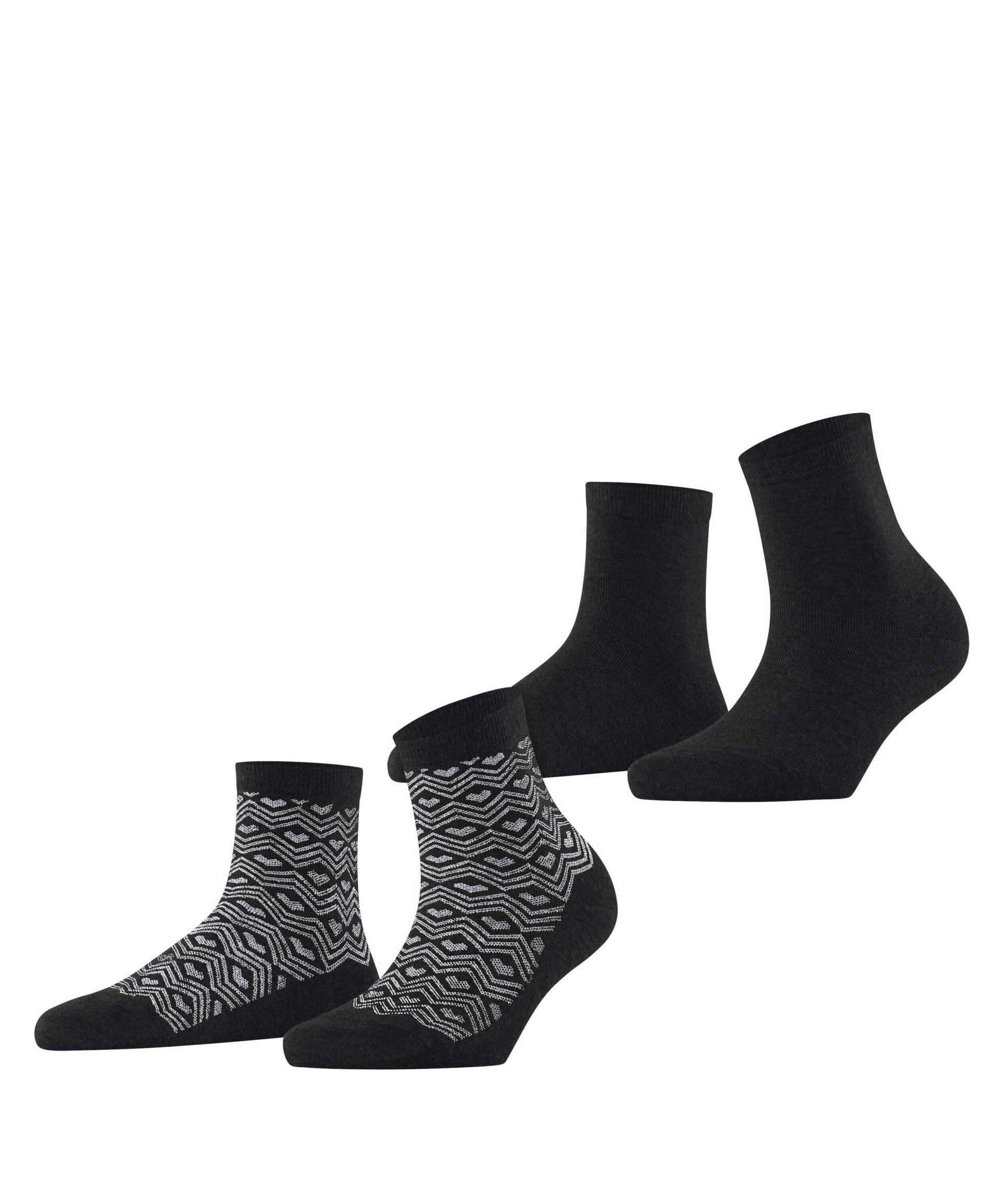 ESPRIT socks & tights - Esprit Heart Pattern 2-Pack Damen sortiment - Gr. - 40.5 von ESPRIT socks & tights