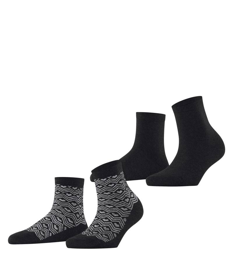 ESPRIT socks & tights - Esprit Heart Pattern 2-Pack Damen sortiment - Gr. - 40.5 von ESPRIT socks & tights