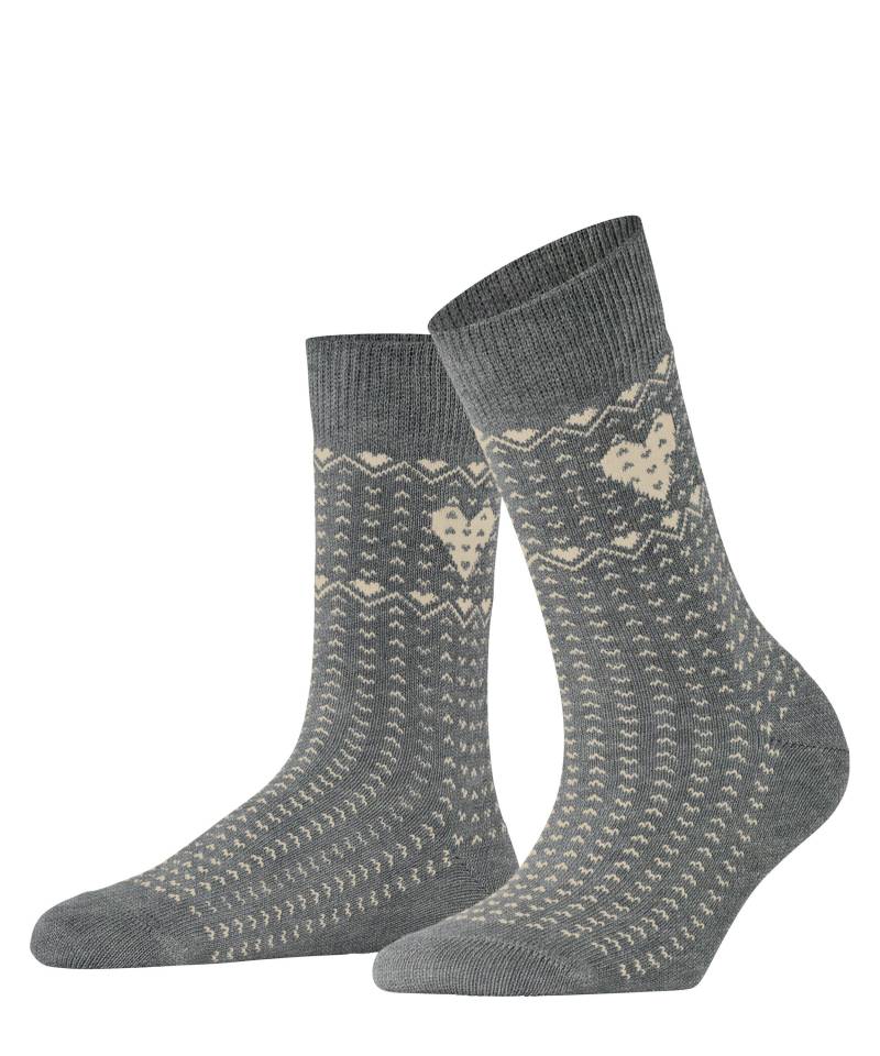 ESPRIT socks & tights - Esprit Norwegian Heart Damen light greymel. - Gr. - 36.5 von ESPRIT socks & tights