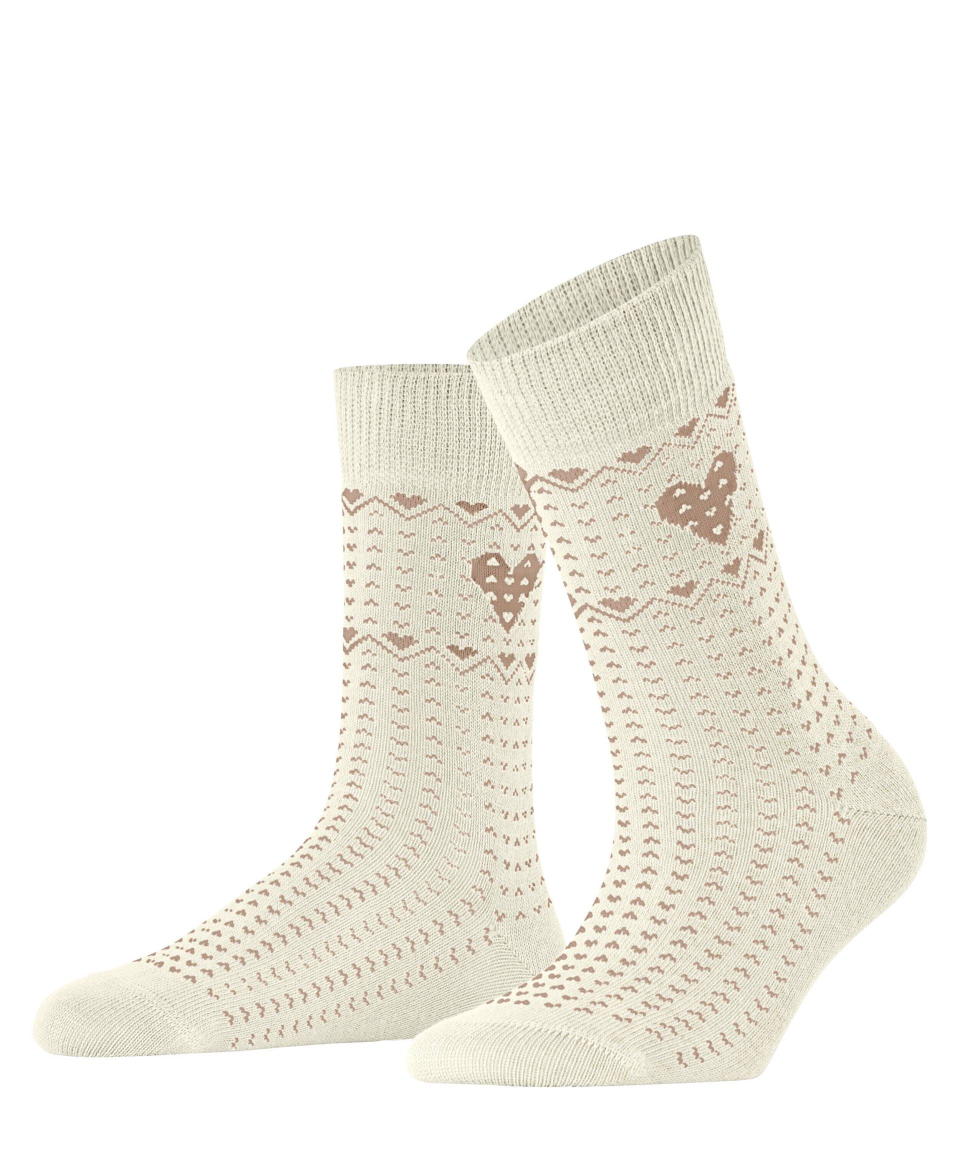 ESPRIT socks & tights - Esprit Norwegian Heart Damen woolwhite - Gr. - 36.5 von ESPRIT socks & tights