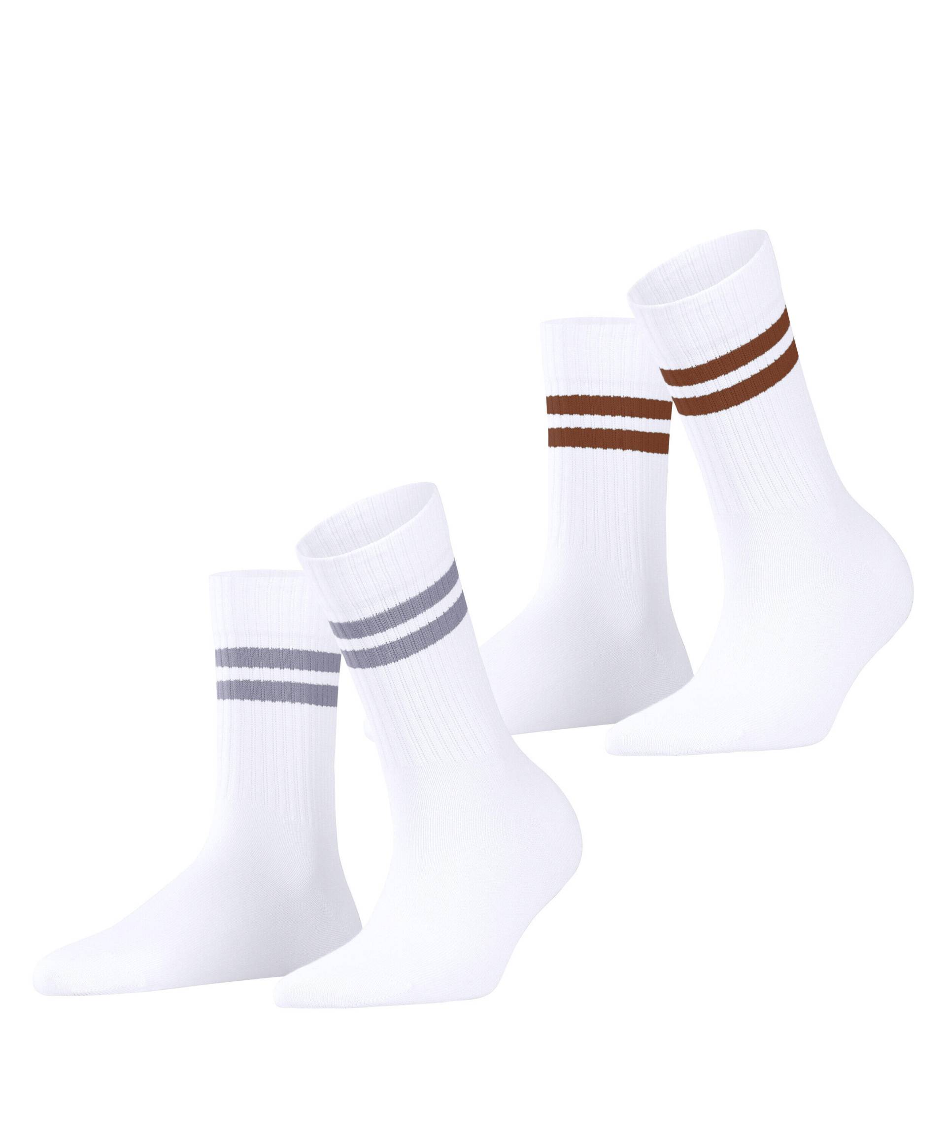 ESPRIT socks & tights - Esprit Tennis Stripe 2-Pack Damen raw white - Gr. - 40.5 von ESPRIT socks & tights