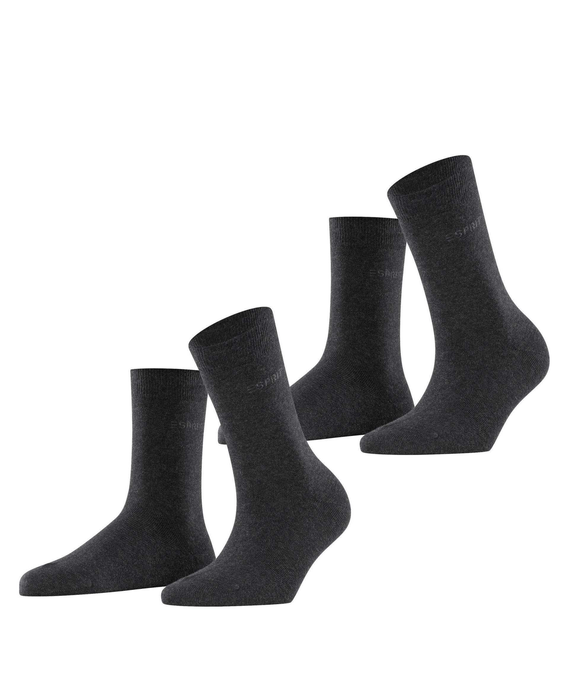 ESPRIT socks & tights - Esprit Uni 2-Pack Damen anthra.mel - Gr. - 36.5 von ESPRIT socks & tights