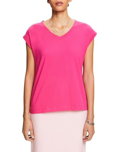 ESPRIT Damen 044ee1k310 T-Shirt, 660/Pink Fuchsia, XX-Small von ESPRIT