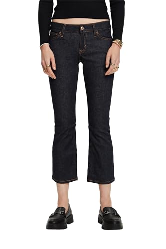 ESPRIT Verkürzte Racer-Bootcut-Jeans mit mittelhohem Bund von ESPRIT