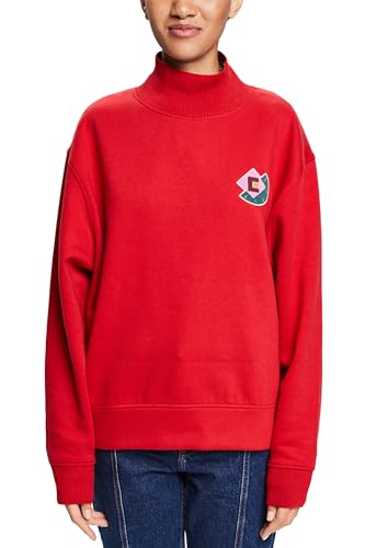 ESPRIT Damen 103EE1J306 Sweatshirt, 610/DARK RED, 48 von ESPRIT