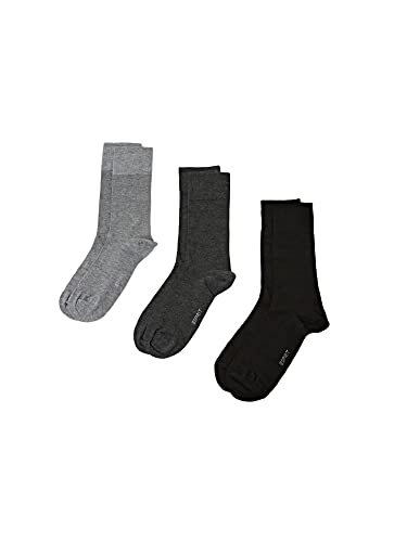 ESPRIT Herren Solid Mix 3-Pack M SO Baumwolle Lyocell einfarbig 3 Paar Socken, Mehrfarbig (Sortiment 0010), 39-42 (3er Pack) von ESPRIT